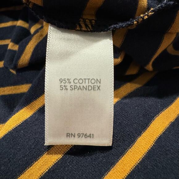 J Jill Top 3/4 Sleeve Casual Minimalist Nautical Preppy Boho Black Brown XLP - Picture 4 of 6